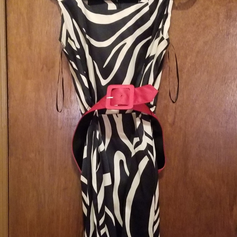 Sexy Black White Print Dress